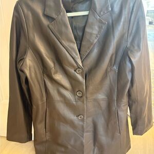 Ladies Elegant Black Leather Jacket
